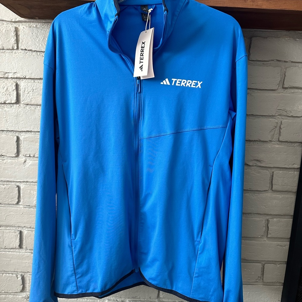 Adidas Blue Performance Jacket - Picture 2 of 4